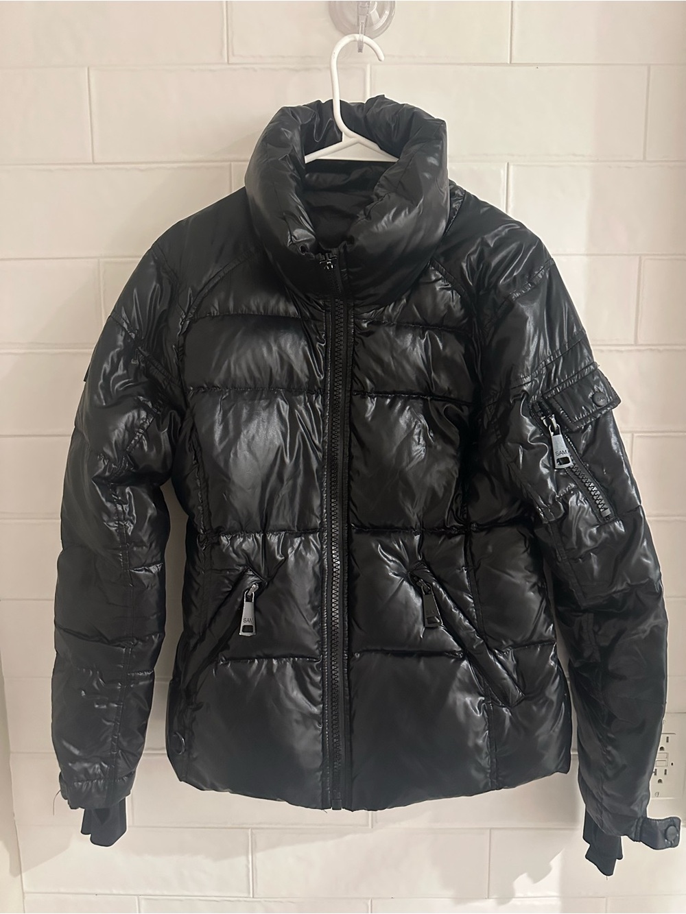 SAM. New York Women’s Black Down Quilted Puffer Jacket Full Zip Freestyle M